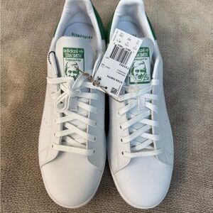 Adidas Stan Smith White and Green Sneakers